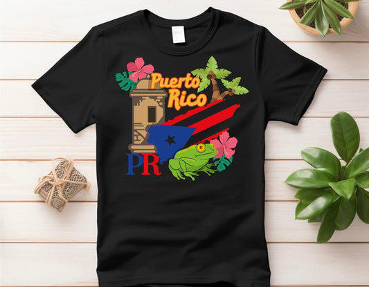 Puerto Rico Boricua Frog Shirt