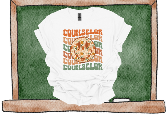 Retro Groovy School Counselor Shirt or Sweatshirt