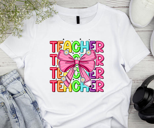 Teacher Doodle dot Retro Shirt or Sweatshirt