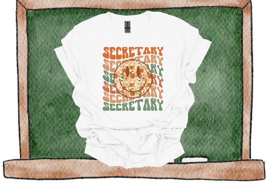 Retro Groovy School Secretary Shirt or Sweatshirt