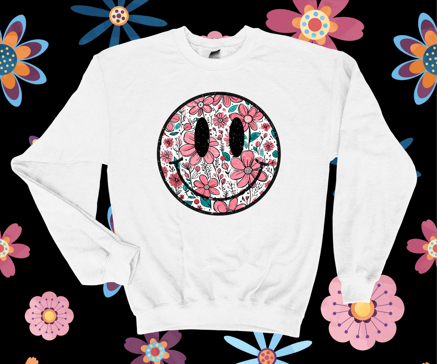 Retro Happy Face Shirt or Sweatshirt