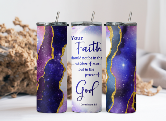 Purple Faith Tumbler