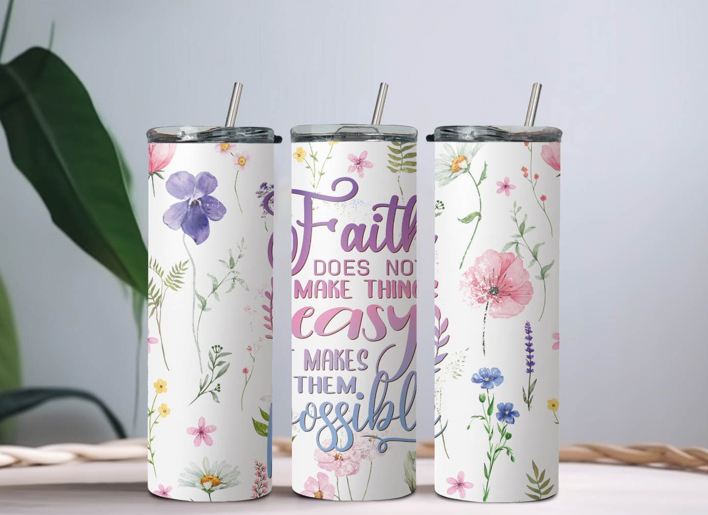 Floral Faith Tumbler